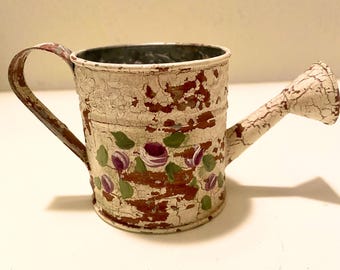 1993 Omnibus Porcelain Watering Can and Pot / Fairy Garden