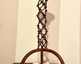 Candelabro vintage de hierro forjado de estilo brutalista