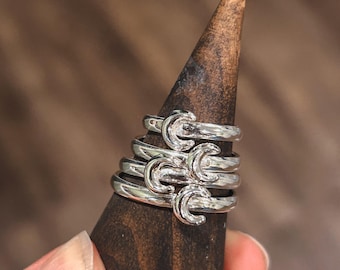 Crescent Moon Stacker Ring