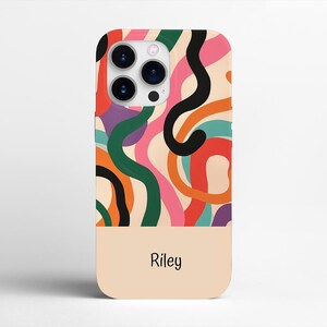 CANDY SWIRLS PERSONALISED phone case | For iPhone 16 Pro Case,iPhone 15 Case,iPhone 14 Case, iPhone 13,More Models, Artistic Design, swirls