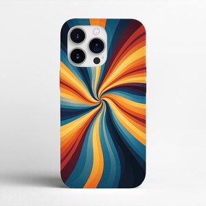 RETRO RAINBOW Case | For iPhone 16 Pro Case, iPhone 15 Case, iPhone 14 Case, iPhone 13, iPhone 12 Case, More Model Opt, Swirly Trippy Case