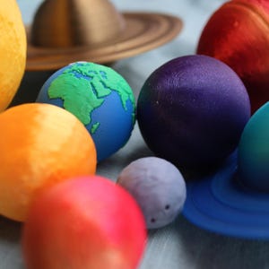 Montessori Solar System: True-Scale Planets with Tactile Learning Surfaces