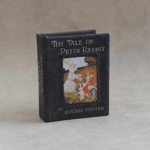 The Tale of PETER RABBIT by Beatrix Potter - Miniature book - 1:12 Scale - Readable - Illustrated - Handmade