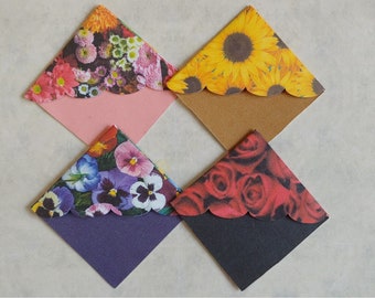 Corner Bookmarks - Flowers - Set of 4