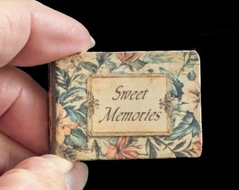 Miniature VICTORIAN PHOTO ALBUM - Sweet Memories Miniature Book - 1:12 Scale