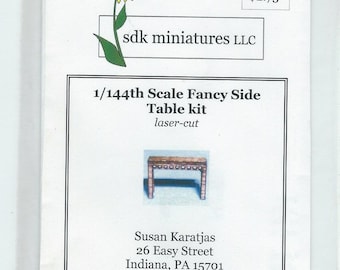 KIT - Miniature 144TH Scale Fancy Side Table Kit