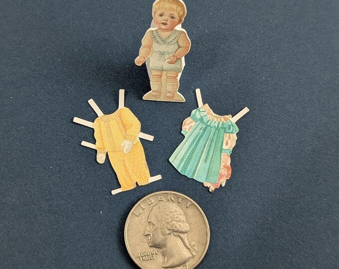 Miniature Paper Doll Set – 1:12 Scale Dollhouse, Handmade - Etsy