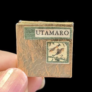 UTAMARO BIRDS - Miniature book - 1:12 Scale - Oriental Art - Handmade