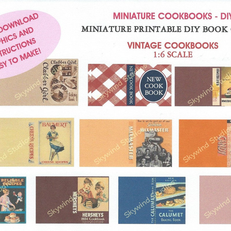 Miniature 1/6 Scale Books - Etsy