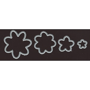 Metal Cutting Dies -  Flowers - Set of 4 -  Card Making - Junk Journal - Scrapbooking - SIZZIX