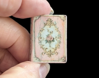 Handgemaakt miniatuurdagboek - Rose En Rose, schaal 1:12