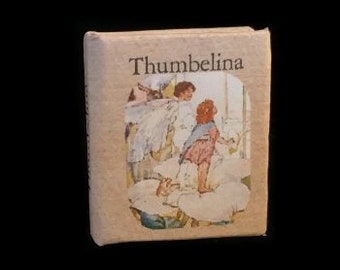 Miniature Book - 1:12 Scale - THUMBELINA by Hans Christian Andersen - Readable - Illustrated - Handmade