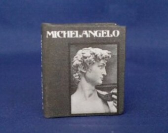 Miniature Book - 1:12 Scale - Dollhouse - Art - MICHELANGELO - Readable - Illustrated