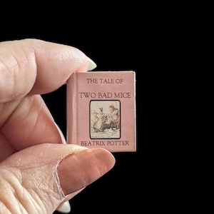 The TALE of TWO BAD Mice by Beatrix Potter - Miniature Book -  1:12 Scale
