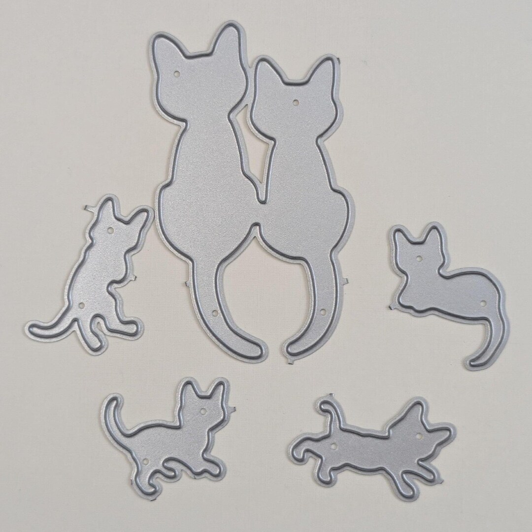 Metal Cutting Die - CAT FAMILY - Card Making - Junk Journal ...