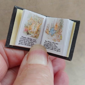 Miniature Peter Rabbit Book, Dollhouse Book, 1:12 Scale - Collectible