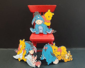 Miniature Winnie The Pooh 3-D Cut-outs - Dummy Boards - Dollhouse, Diorama, Scrapbook