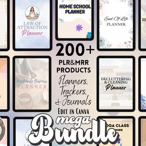 Digital Product Bundle Planners Trackers Journals MRR PLR Done For You Digital Marketing Guides with Master Resell Rights DFY
