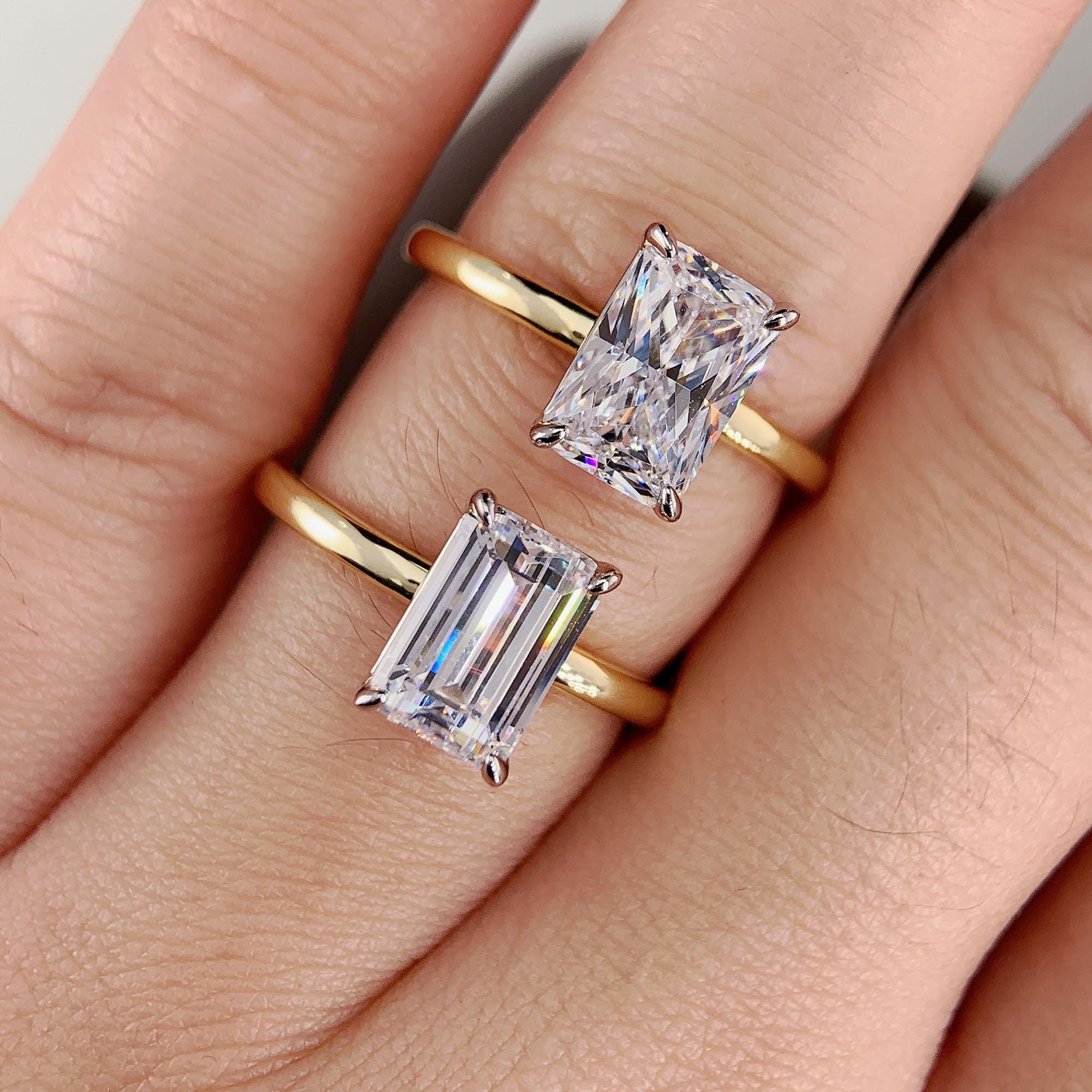 4 carat emerald ring - Etsy 日本