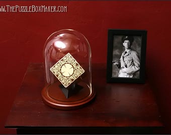 Glass Dome and base with Stand for Lament Configuration, Hellraiser Puzzle Box