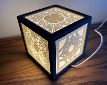 Hellraiser Puzzle Box Accent Lamp: Dimmable LED Desk Light
