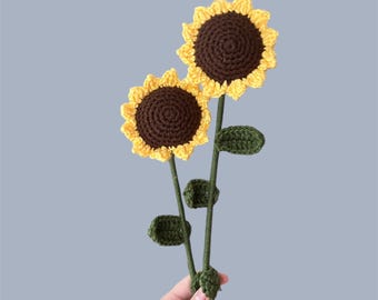 Handmade Crocheted Sunflowers (2 Pack): Forever Flowers