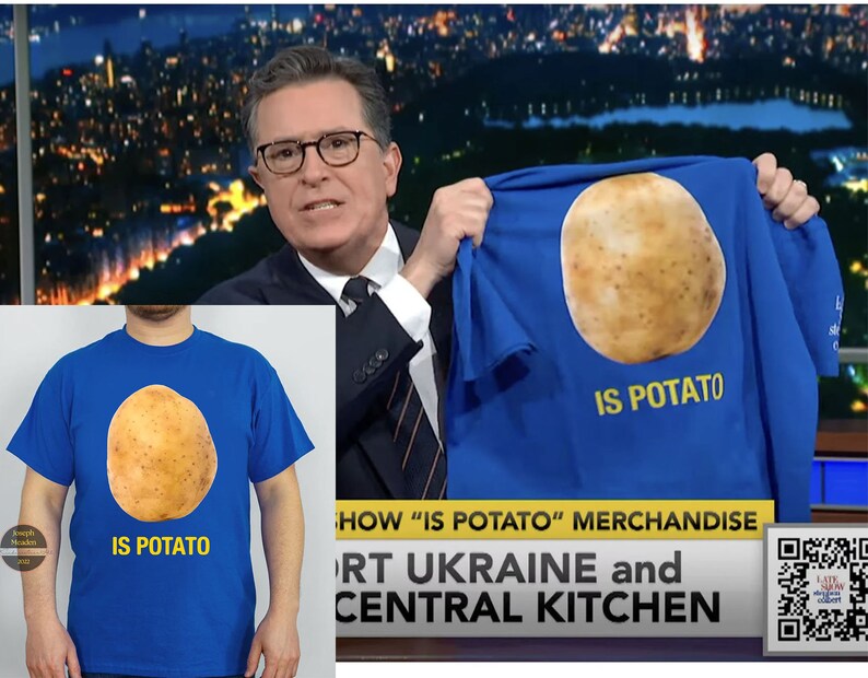 Is Potato Shirt Stephen Colbert Is Potato Shirt The Late image 1