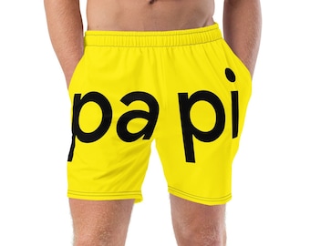 Papi Banana Men's Swim Trunks: Recycled Polyester 7-Inch Inseam