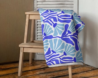 Aqua Blossoms - Signature Banana Papi Beach Towel - Oversized, Quick Dry, Colorful, Summer, Travel & Beach Gift