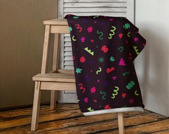 Crazy Shapes (Black) - Signature Banana Papi Beach Towel - Oversized, Quick Dry, Colorful, Summer, Travel & Beach Gift