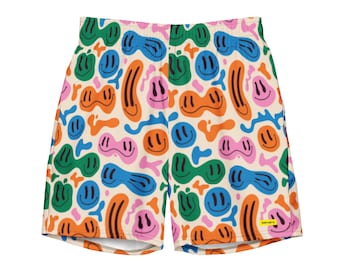 Retro Smiles - Signature Banana Papi Badehose - Bequeme, dehnbare, schnell trocknende, stylische Strand- und Poolhose mit Taschen