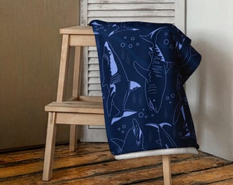 Sharks In The Deep - Signature Banana Papi Beach Towel - Oversized, Quick Dry, Colorful, Summer, Travel & Beach Gift