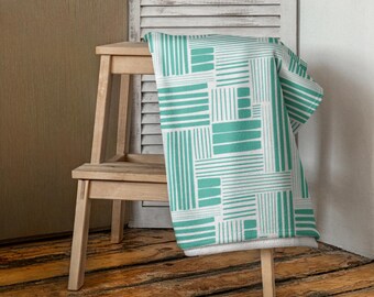 Turquoise Blocks - Signature Banana Papi Beach Towel - Oversized, Quick Dry, Colorful, Summer, Travel & Beach Gift