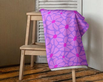 Purple Daisies - Signature Banana Papi Beach Towel - Oversized, Quick Dry, Colorful, Summer, Travel & Beach Gift