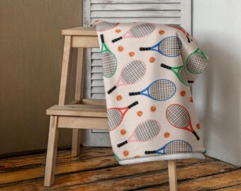 Tennis - Signature Banana Papi Beach Towel - Oversized, Quick Dry, Colorful, Summer, Travel & Beach Gift