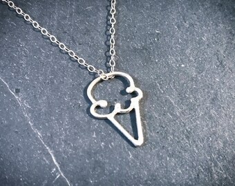 Petite Ice Cream Necklace - Sterling Silver