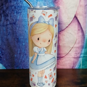 A cute, Alice in Wonderland style tumbler - Water Bottles
