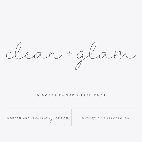 Clean and Glam Script Font Duo - Schrift Download - Schreibschrift - Feminine Schriftart - Schrift - Instant Download