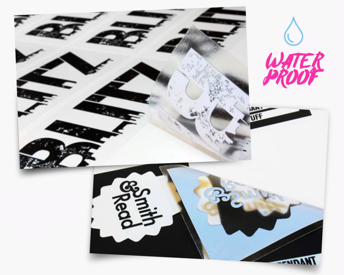 Custom Clear Stickers Custom Clear Labels Logo Stickers Etsy