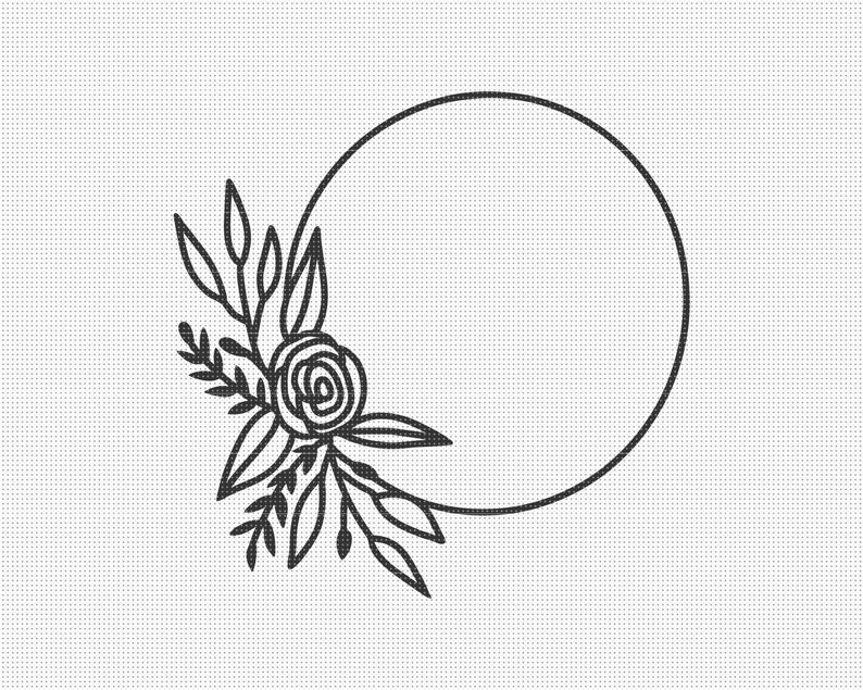 Download Floral Wreath Svg File Floral Svg Files for Cricut Hand | Etsy