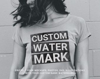 Watermark for Photography   Protect your Pictures with your Custom Name Logo   Great for Shirt Mockup, SVG files, Shirt SVG