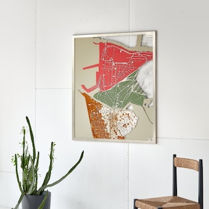 Custom metal map art, LIEPĀJA
