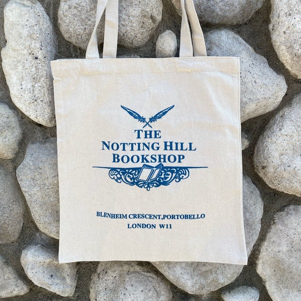 Book Tote Bag Bookish Canvas Tote Bag for Book Lover Notting Hill Book Club Gifts Librarian Tote Bag Movie