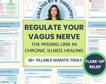 Vagus Nerve Somatic Workbook: Chronic Illness, Fatigue, Nervous System Regulation (Fillable PDF)