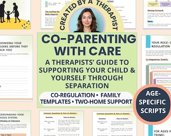 Co-Parenting Workbook for Separation & Divorce, Communication Tools, Age-Based Scripts, Parent Guidance (Digital Download)