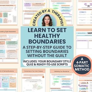 Healthy Boundaries Workbook for Adults: Somatic Worksheets to Set Limits & End Guilt (PDF)