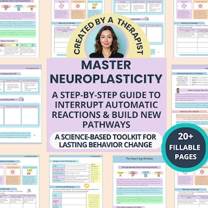 Neuroplasticity Workbook: Brain Rewiring Exercises for Habit Change & Behavior Patterns (Fillable Worksheets)