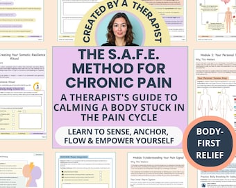 Chronic Pain Workbook: A Mind-Body & Pain Science Guide to Navigate Symptoms and Rebuild Trust With Your Body (Fillable Therapy Worksheets)