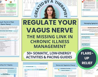 Vagus Nerve Regulation Worksheets: For Chronic Illness, POTS, MCAS & Fatigue, Low-Energy Tools for Flare-Ups (Fillable PDF)