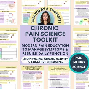 Pain Science Toolkit: Chronic Pain Exercises, CBT & ACT Worksheets to manage Flare-Ups (Digital Download)
